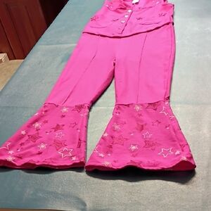 Kids Western Barbie Pink Starry Kids Costume